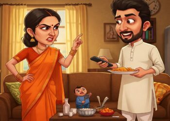 Husband and wife fight