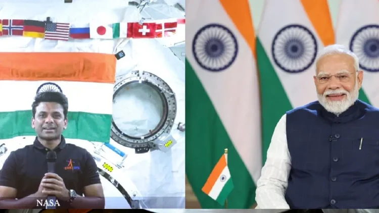 Pm modi speak with shubhanshu shukla