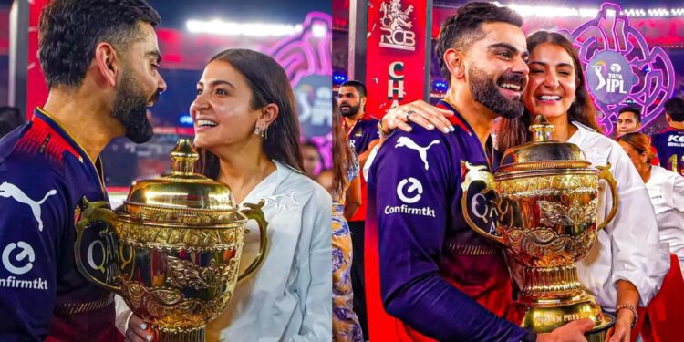 ಟ್ರೋಫಿಗೆ ಮುತ್ತಿಟ್ಟ ಮೇಲೆ ಇಡೀ ನರೇಂದ್ರ ಮೋದಿ ಸ್ಟೇಡಿಯಂನಲ್ಲಿದ್ದವರೆಲ್ಲ ಸಂಭ್ರಮದಲ್ಲಿ ಮುಳುಗಿದ್ದರು