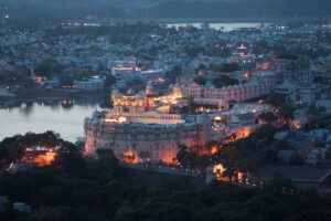 Evening view, city palace, udaipur