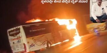 ಸ್ಥಳದಲ್ಲೇ ಜೀವ ಚೆಲ್ಲಿದ ಬೈಕ್ ಸವಾರ