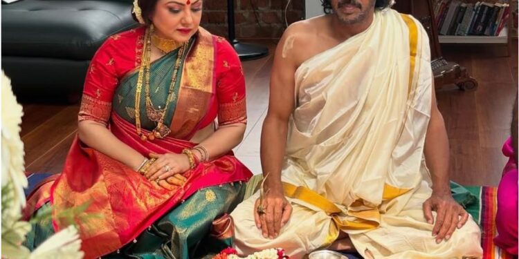 ಹಸಿರು ಸೀರೆಯಲ್ಲಿ ಮಿಂಚಿದ ಪ್ರಿಯಾಂಕಾ