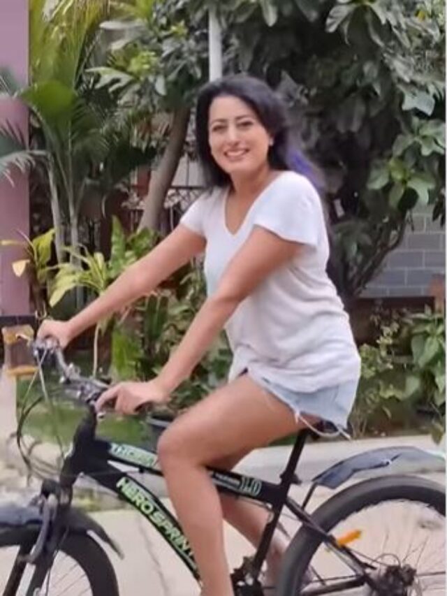 ಸೈಕಲ್ ಏರಿದ ಚೆಲುವೆ ನಿಧಿ ಸುಬ್ಬಯ್ಯ