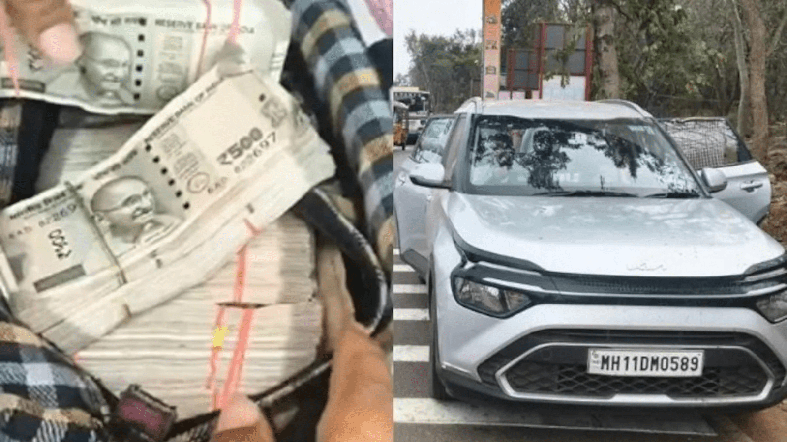 ಆಂಧ್ರದ ದೇವಾಲಯದ ಬಳಿ ಮಹಾರಾಷ್ಟ್ರದ ಕಾರಿನಲ್ಲಿ 30 ಲಕ್ಷ ರೂ. ನಗದು ಪತ್ತೆ