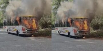 ಶಿವಮೊಗ್ಗದಲ್ಲಿ ಭಯಾನಕ ಬೆಂಕಿ ಅಪಘಾತ