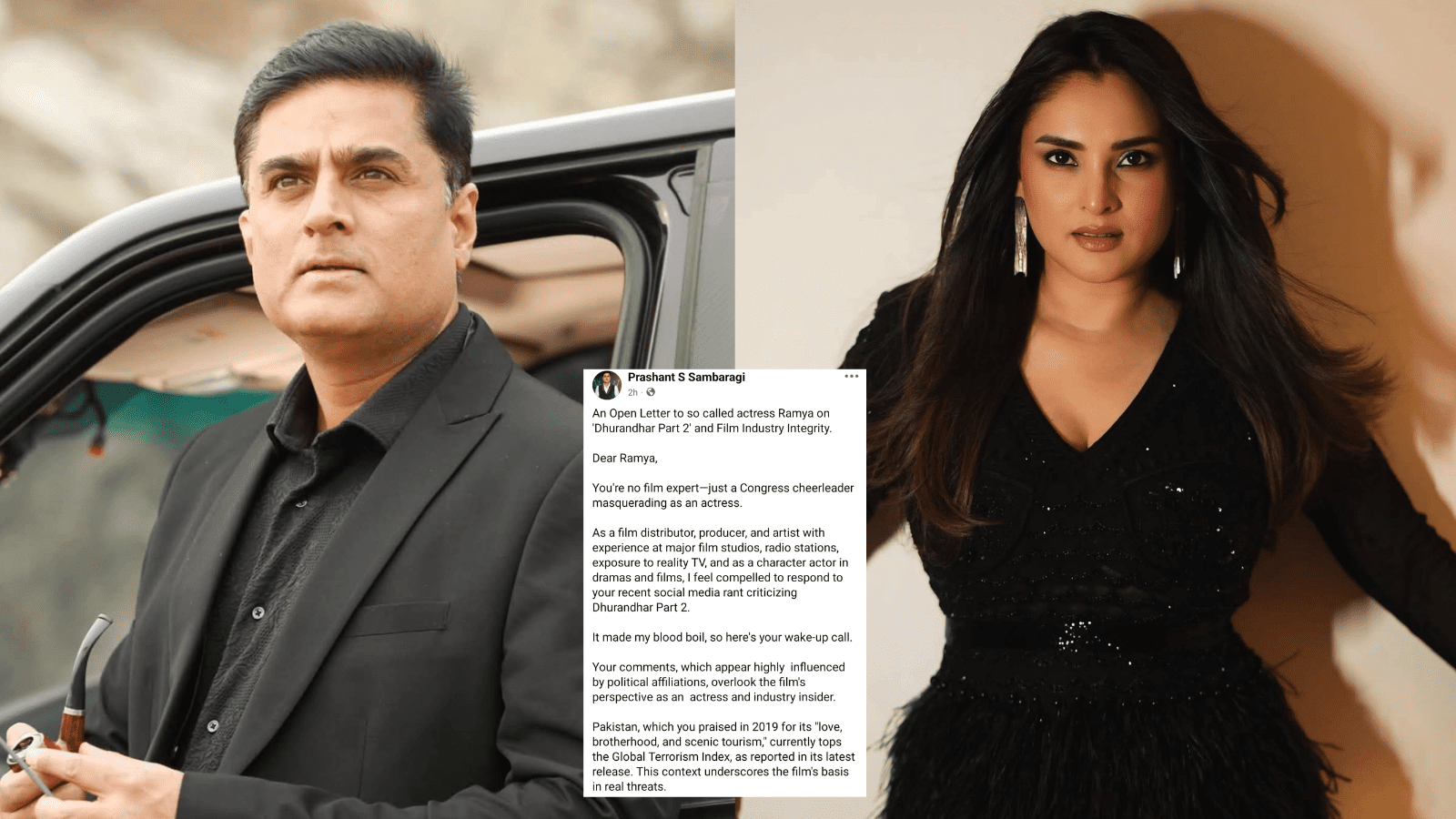 ಧುರಂಧರ್-2 ಟೀಕಿಸಿದ್ದ ರಮ್ಯಾ ವಿರುದ್ಧ ಸಿಡಿದೆದ್ದ ಪ್ರಶಾಂತ್ ಸಂಬರಗಿ