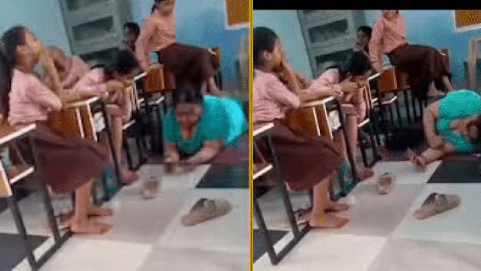 ಶಾಲೆನಾ..ಮಸಾಜ್ ಪಾರ್ಲರಾ ? ವಿದ್ಯಾರ್ಥಿನಿಯರಿಂದ ಮಸಾಜ್ ಮಾಡಿಸಿಕೊಂಡ ಮುಖ್ಯಶಿಕ್ಷಕಿ-ವಿಡಿಯೋ ವೈರಲ್