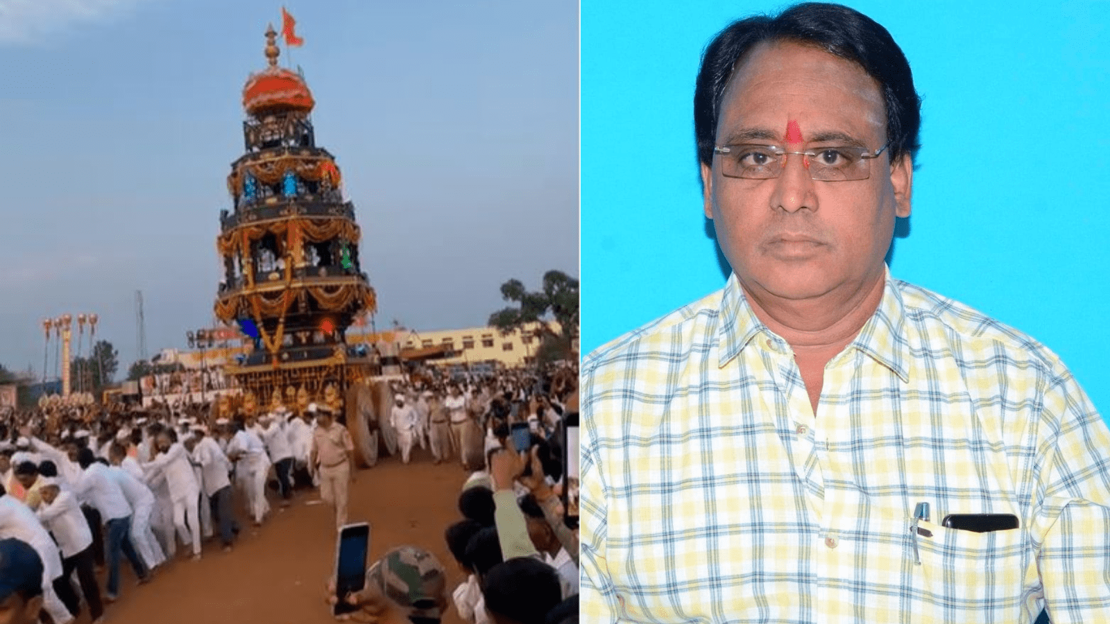 ಬಸವೇಶ್ವರ ಜಾತ್ರೆಯಲ್ಲಿ ಭೀಕರ ಅವಘಡ: ರಥದಡಿ ಸಿಲುಕಿ ಎರಡು ಕಾಲು ಕಳೆದುಕೊಂಡ ಭಕ್ತ ಸಾವು