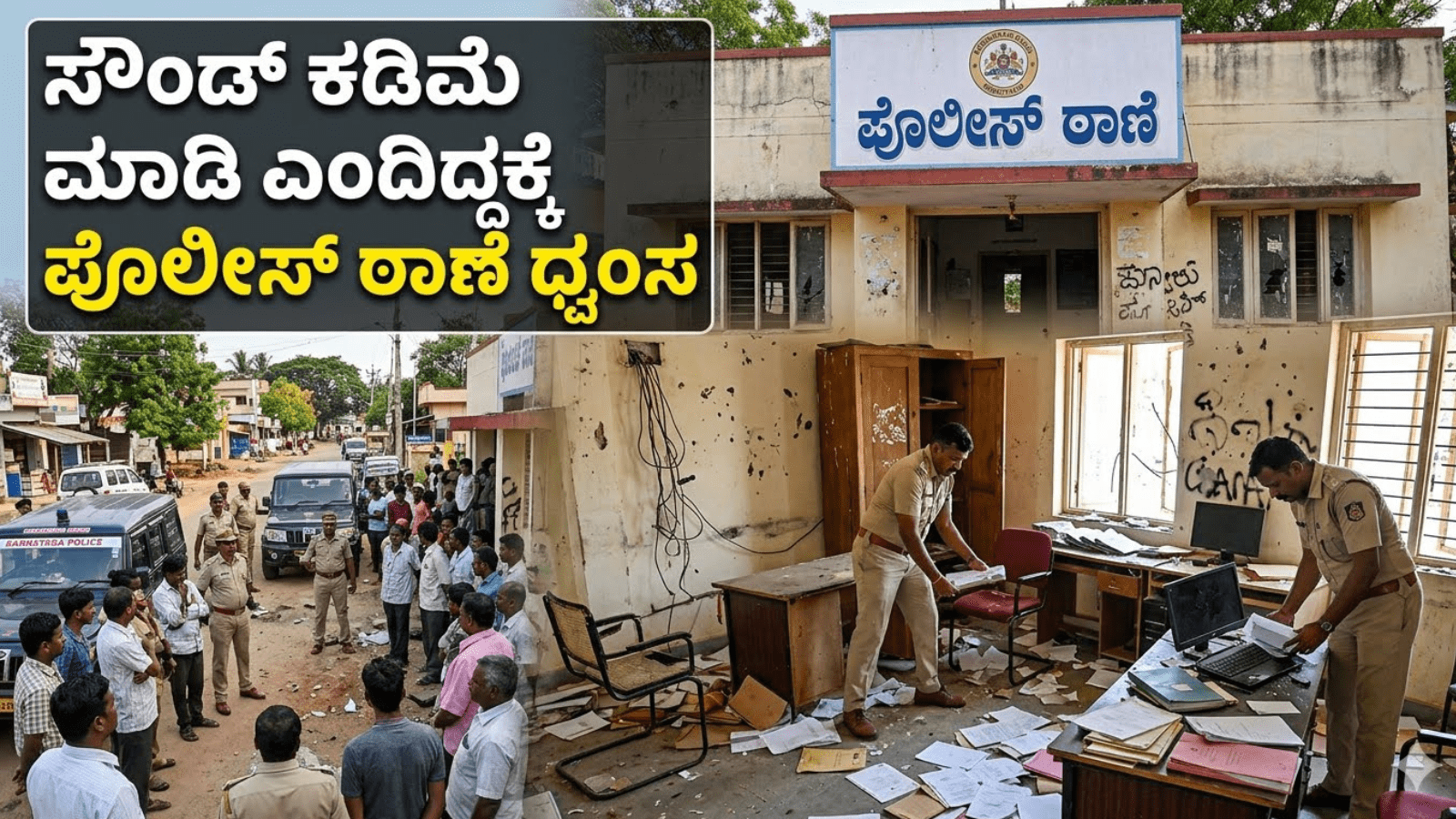 ಮಸೀದಿಯ ಲೌಡ್ ಸ್ಪೀಕರ್ ಕಡಿಮೆ ಮಾಡಿ ಎಂದಿದ್ದಕ್ಕೆ ಪೊಲೀಸ್ ಠಾಣೆ ಧ್ವಂಸ