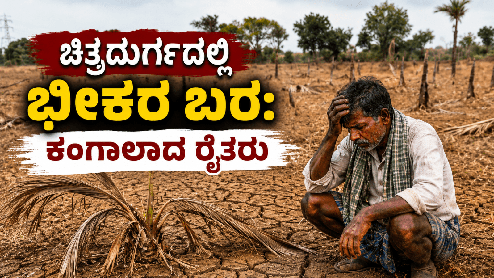 ಚಿತ್ರದುರ್ಗದಲ್ಲಿ ಭೀಕರ ಬರ: ಕಂಗಾಲಾದ ರೈತರು