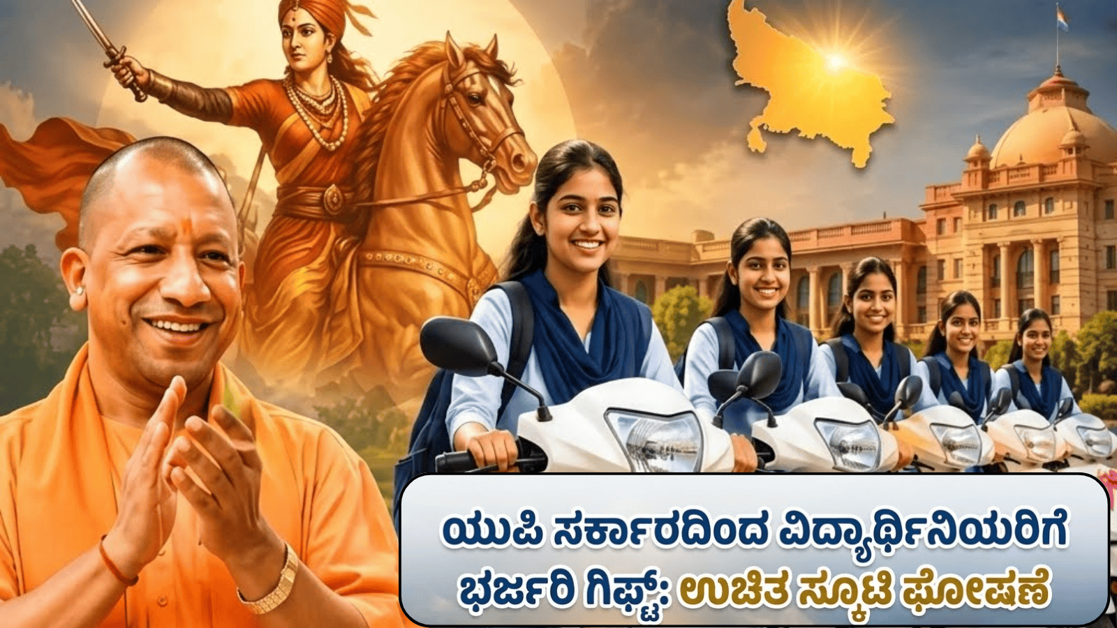 ಯುಪಿ ಸರ್ಕಾರದಿಂದ ವಿದ್ಯಾರ್ಥಿನಿಯರಿಗೆ ಭರ್ಜರಿ ಗಿಫ್ಟ್: ಉಚಿತ ಸ್ಕೂಟಿ ಘೋಷಣೆ