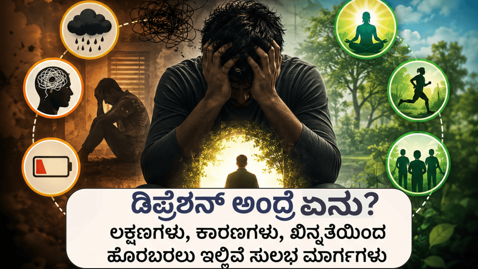 ಡಿಪ್ರೆಶನ್ ಅಂದ್ರೆ ಏನು? ಲಕ್ಷಣಗಳು, ಕಾರಣಗಳು, ಖಿನ್ನತೆಯಿಂದ ಹೊರಬರಲು ಇಲ್ಲಿವೆ ಸುಲಭ ಮಾರ್ಗಗಳು