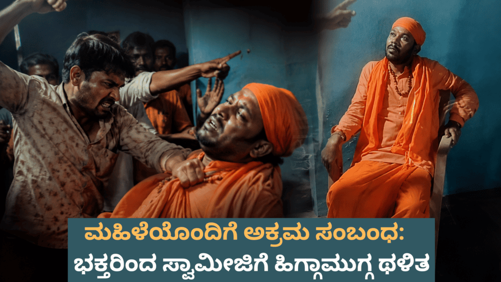 ಮಹಿಳೆಯೊಂದಿಗೆ ಅಕ್ರಮ ಸಂಬಂಧ ಭಕ್ತರಿಂದ ಸ್ವಾಮೀಜಿಗೆ ಹಿಗ್ಗಾಮುಗ್ಗ ಥಳಿತ