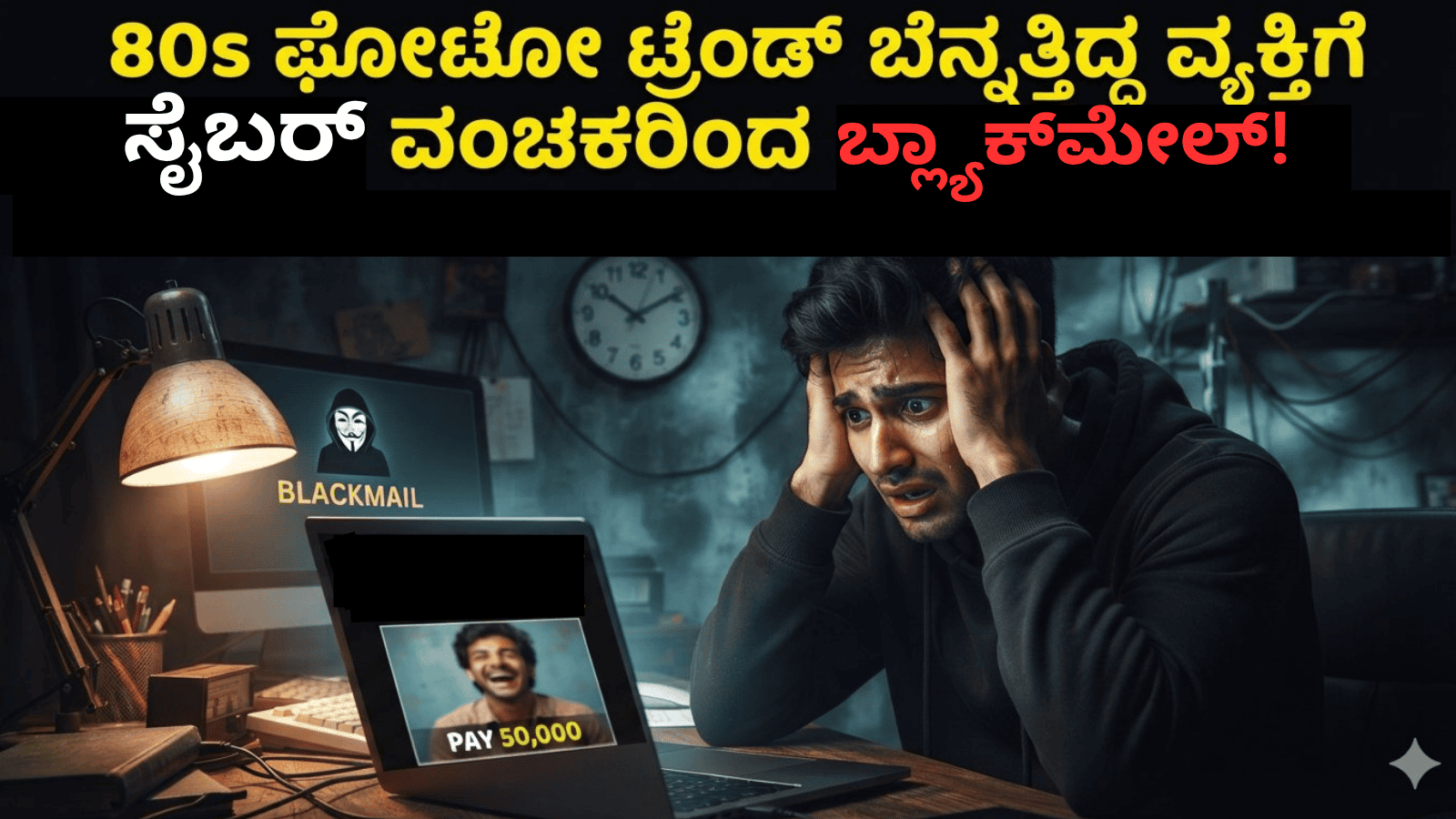 80s ಫೋಟೋ ಟ್ರೆಂಡ್‌ ಬೆನ್ನತ್ತಿದ್ದ ವ್ಯಕ್ತಿಗೆ ಸೈಬರ್ ವಂಚಕರಿಂದ ಬ್ಲ್ಯಾಕ್‌ಮೇಲ್!